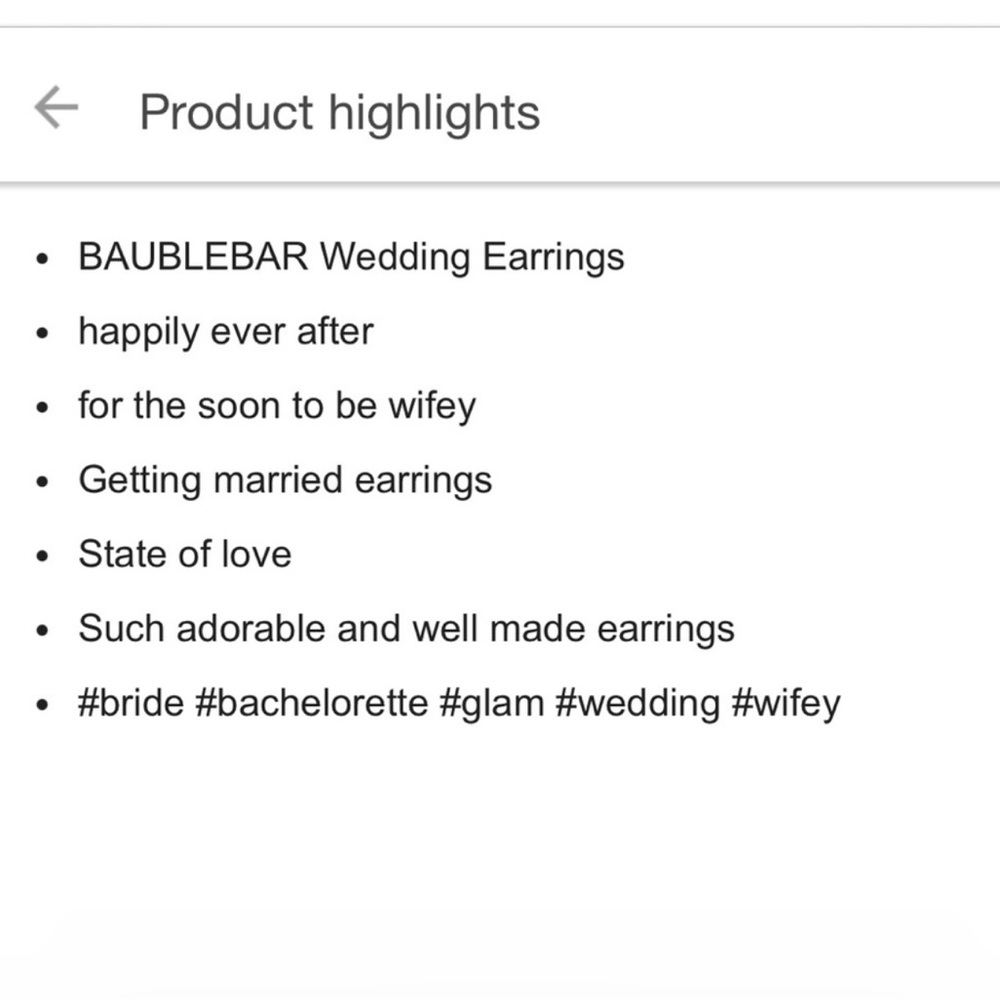 Baublebar Getting Married earrings - Picture 5 of 5